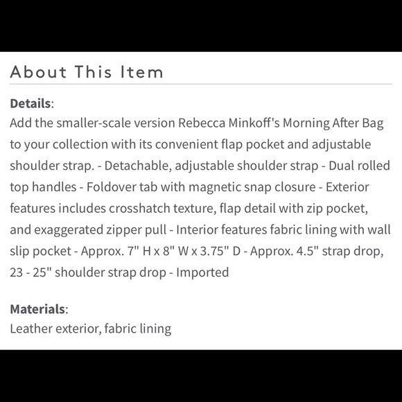 SOLD Rebecca Minkoff mini tote 💕 - Picture 10 of 10